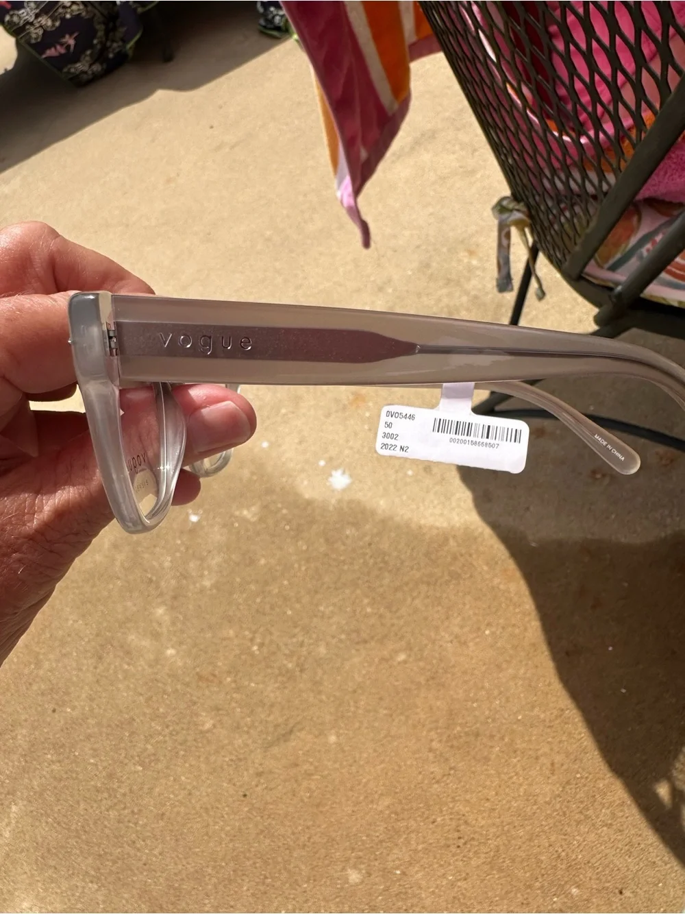 Vogue Translucent Frosted gray Cat-Eye Glasses with